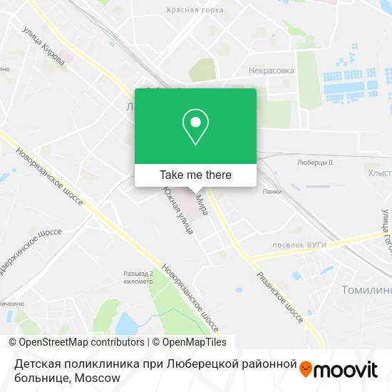 Детская поликлиника при Люберецкой районной больнице map