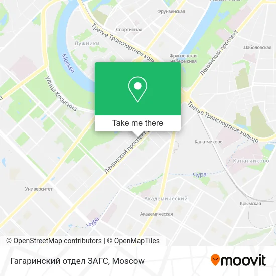 Гагаринский отдел ЗАГС map