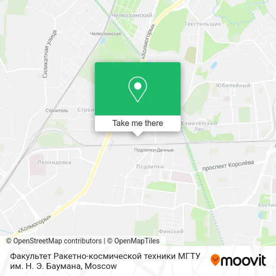 Факультет Ракетно-космической техники МГТУ им. Н. Э. Баумана map