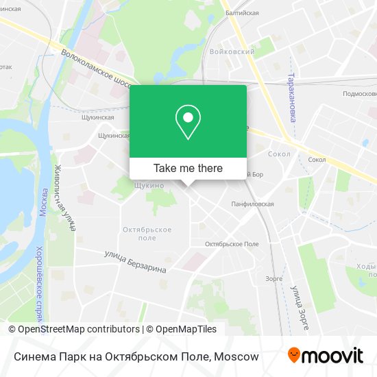 Синема Парк на Октябрьском Поле map