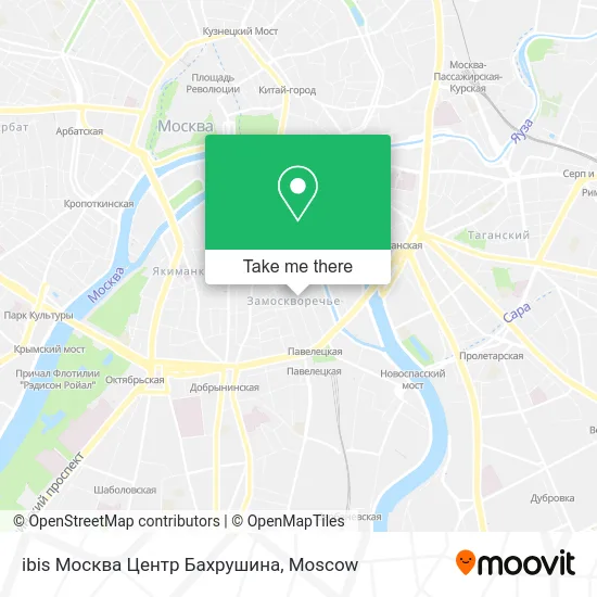 ibis Москва Центр Бахрушина map