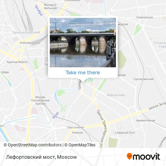 Лефортовский мост map