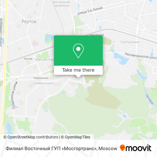 Филиал Восточный ГУП «Мосгортранс» map