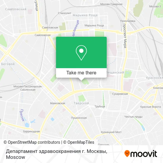 Департамент здравоохранения г. Москвы map