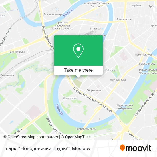 парк ""Новодевичьи пруды"" map