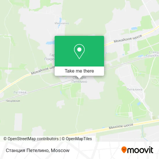 Станция Петелино map