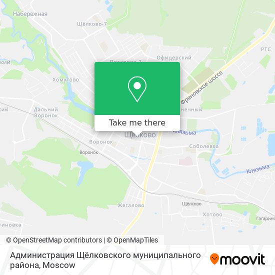 Администрация Щёлковского муниципального района map