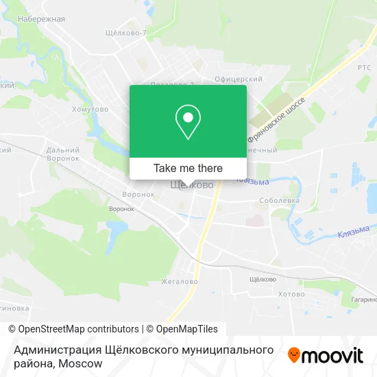 Администрация Щёлковского муниципального района map