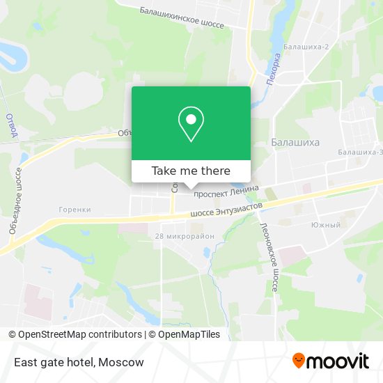 East gate hotel map