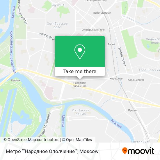 Метро ""Народное Ополчение"" map