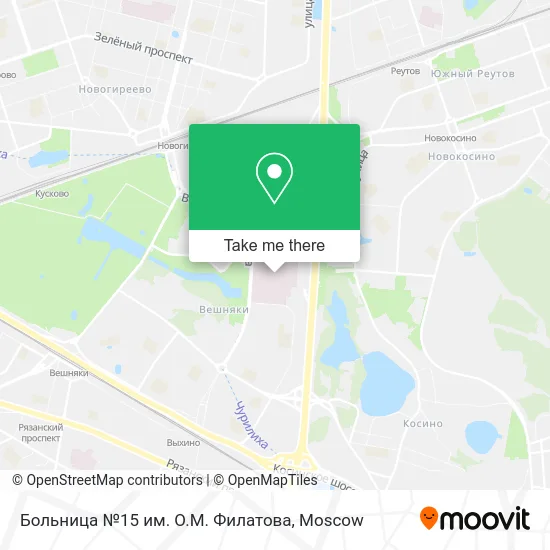 Больница №15 им. О.М. Филатова map