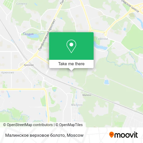Малинское верховое болото map