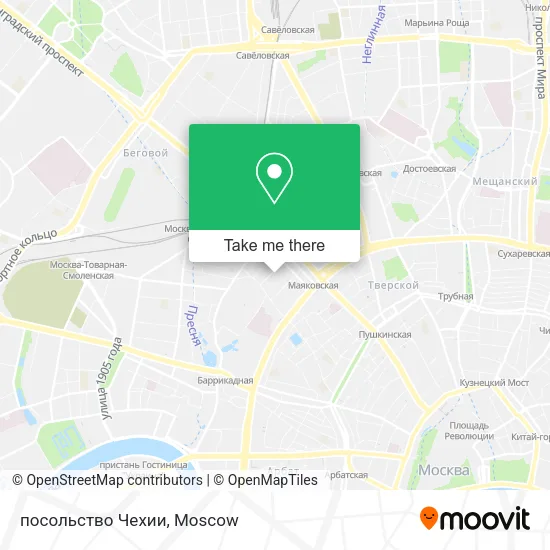 посольство Чехии map