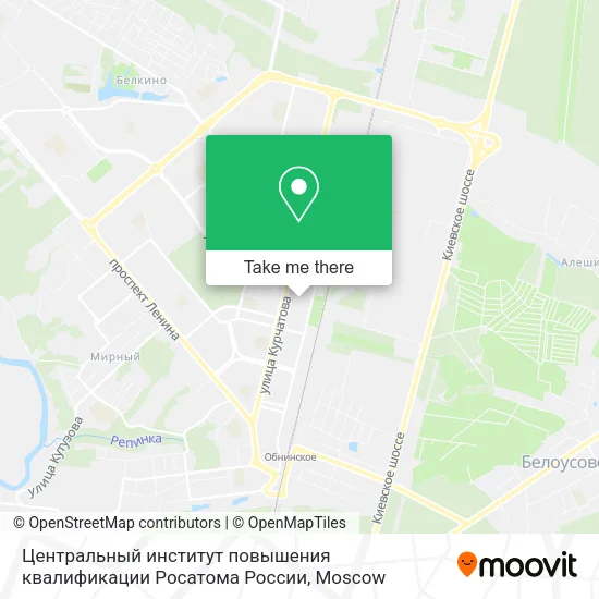 Центральный институт повышения квалификации Росатома России map