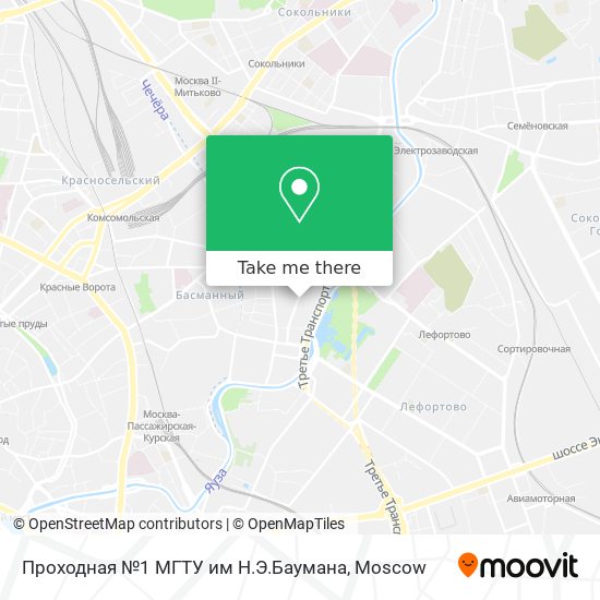 Проходная №1 МГТУ им Н.Э.Баумана map