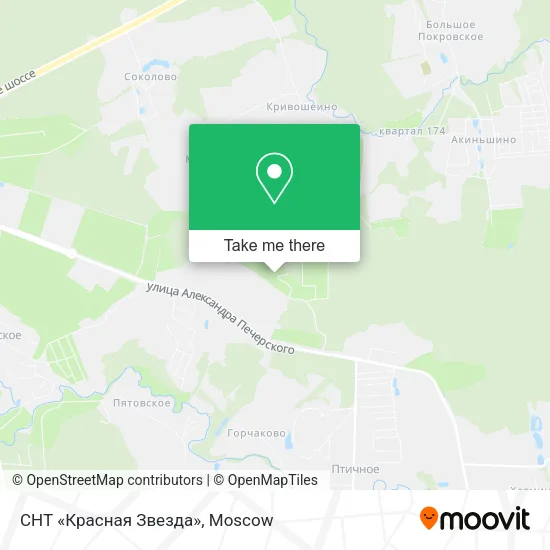 СНТ «Красная Звезда» map