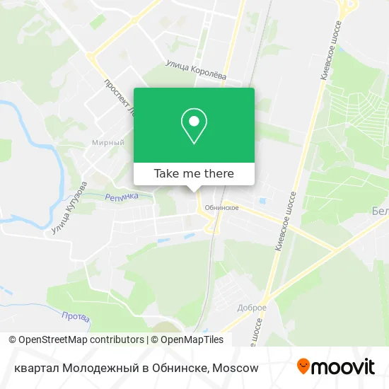 квартал Молодежный в Обнинске map