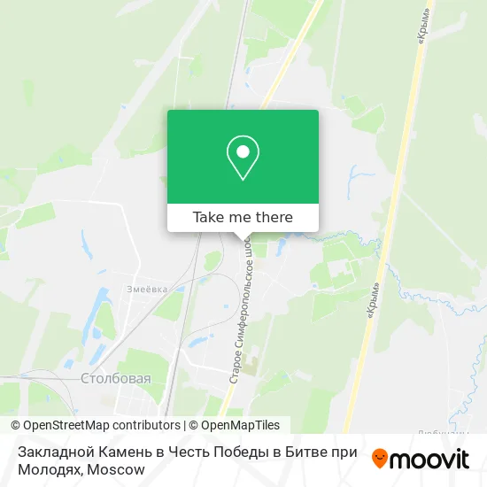 Закладной Камень в Честь Победы в Битве при Молодях map