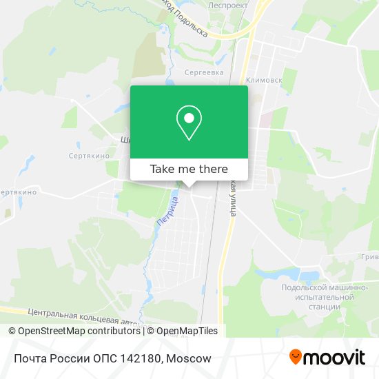 Почта России ОПС 142180 map
