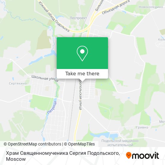 Храм Священномученика Сергия Подольского map