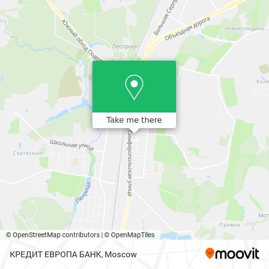 КРЕДИТ ЕВРОПА БАНК map