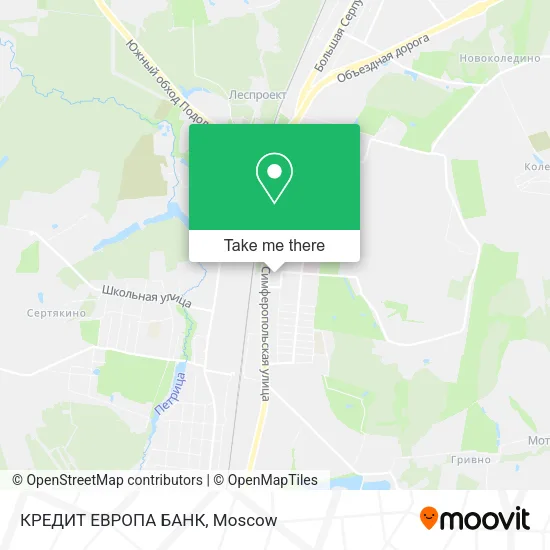КРЕДИТ ЕВРОПА БАНК map