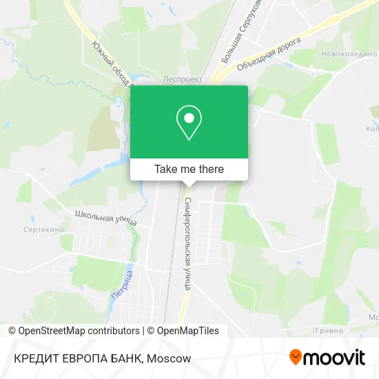 КРЕДИТ ЕВРОПА БАНК map