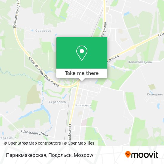 Парикмахерская, Подольск map