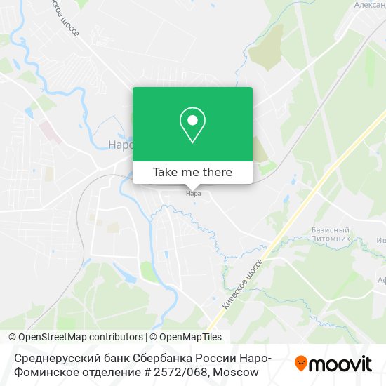 Среднерусский банк Сбербанка России Наро-Фоминское отделение # 2572 / 068 map