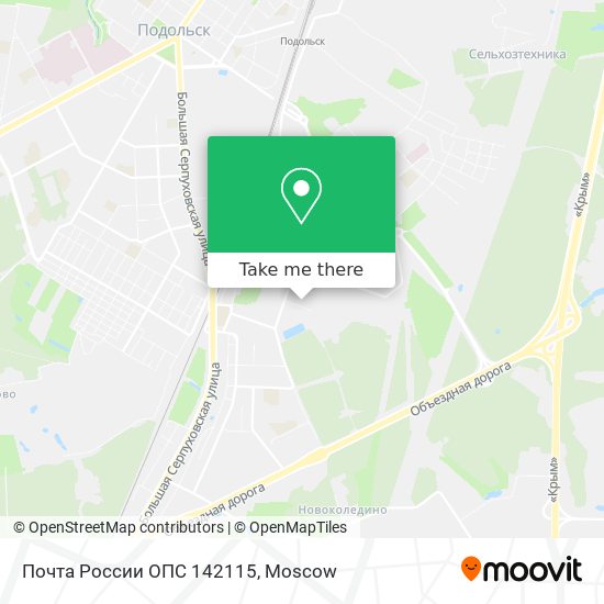 Почта России ОПС 142115 map