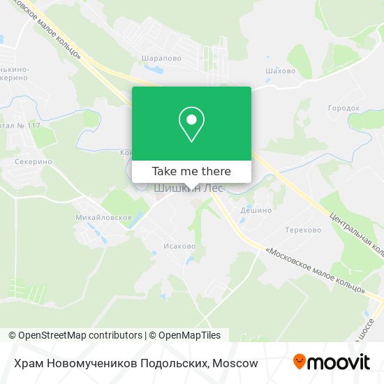 Храм Новомучеников Подольских map
