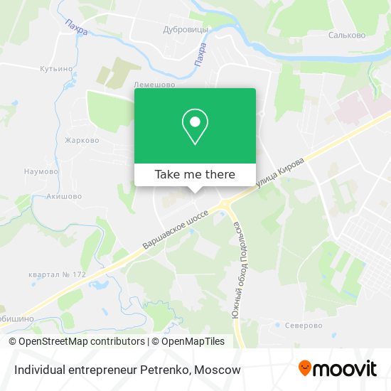 Individual entrepreneur Petrenko map