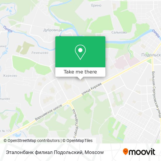 Эталонбанк филиал Подольский map