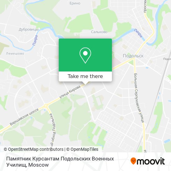 Памятник Курсантам Подольских Военных Училищ map