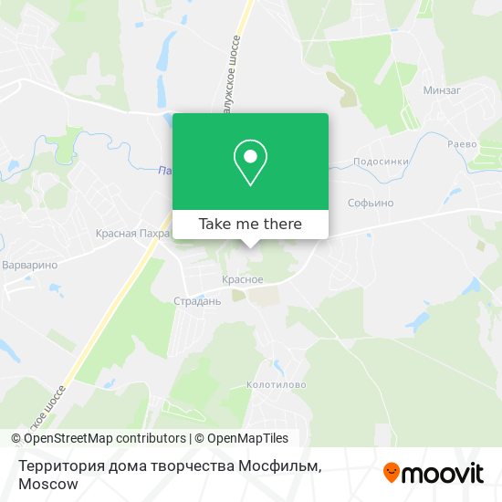 Территория дома творчества Мосфильм map