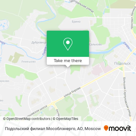 Подольский филиал Мособлэнерго, АО map