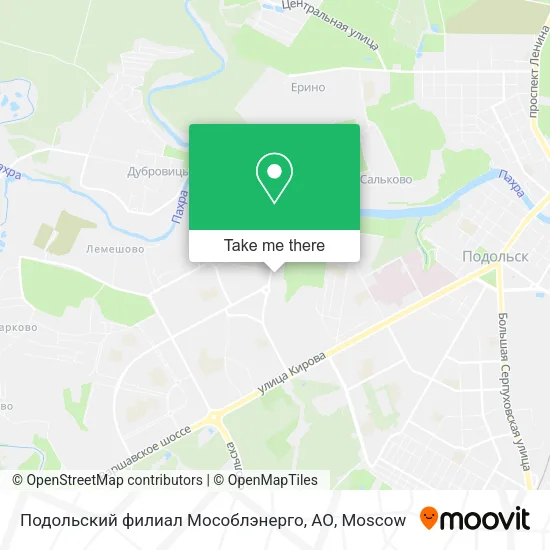Подольский филиал Мособлэнерго, АО map