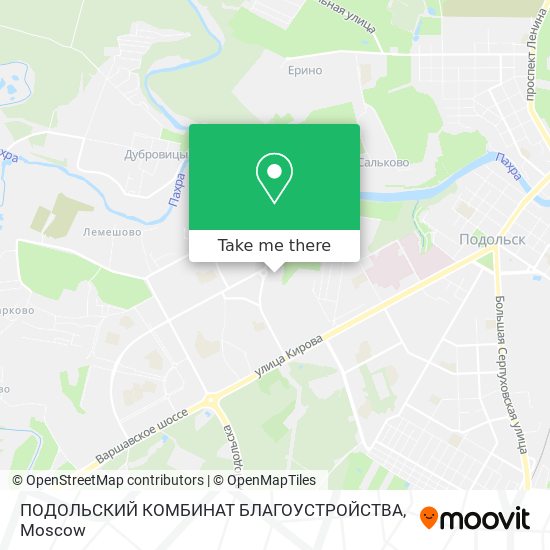 ПОДОЛЬСКИЙ КОМБИНАТ БЛАГОУСТРОЙСТВА map