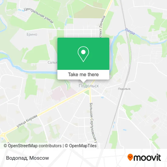 Водопад map