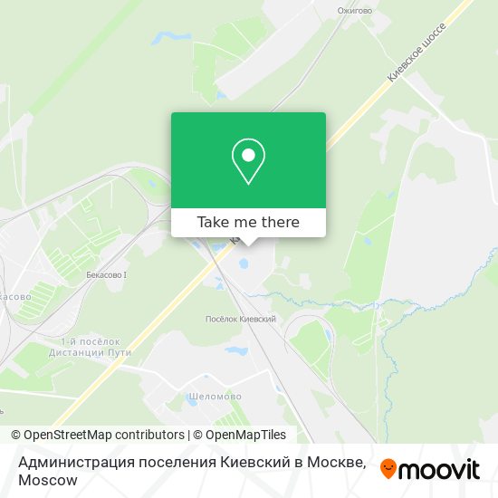 Администрация поселения Киевский в Москве map