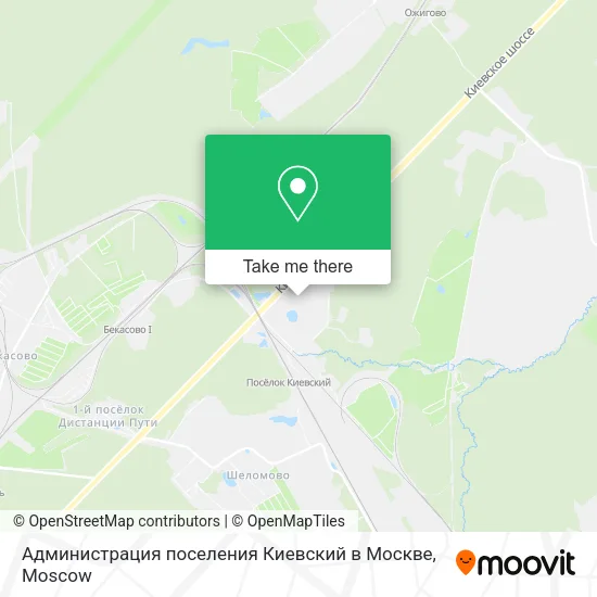 Администрация поселения Киевский в Москве map
