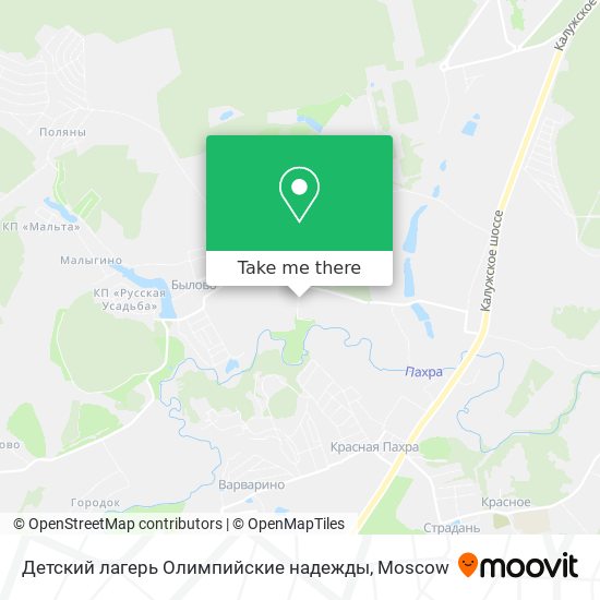 Детский лагерь Олимпийские надежды map