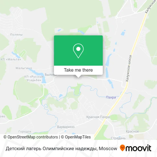 Детский лагерь Олимпийские надежды map