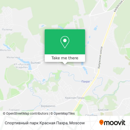 Спортивный парк Красная Пахра map