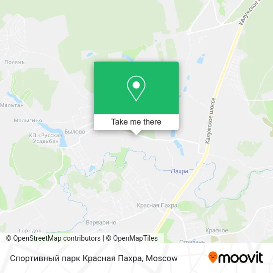 Спортивный парк Красная Пахра map