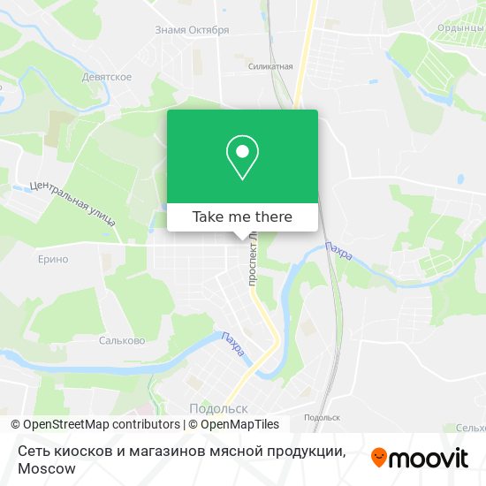 Сеть киосков и магазинов мясной продукции map