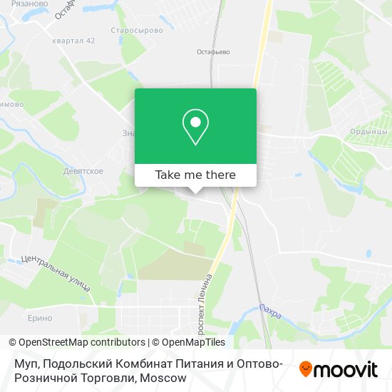 Муп, Подольский Комбинат Питания и Оптово-Розничной Торговли map