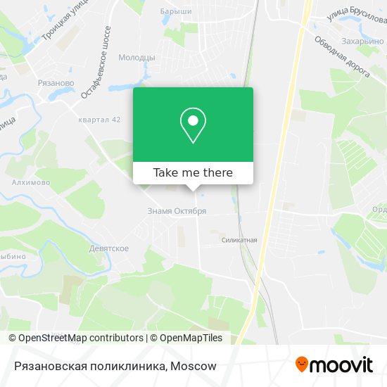 Рязановская поликлиника map