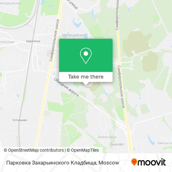 Парковка Захарьинского Кладбища map