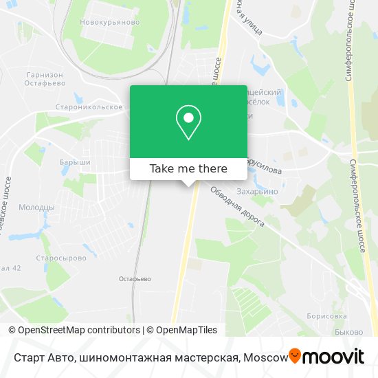 Старт Авто, шиномонтажная мастерская map
